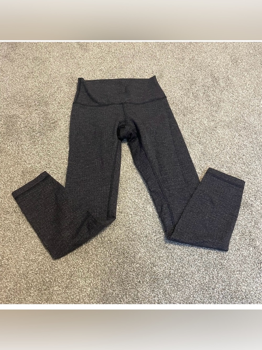 Dark Charcoal Gray Houndstooth Print Lululemon Leggings